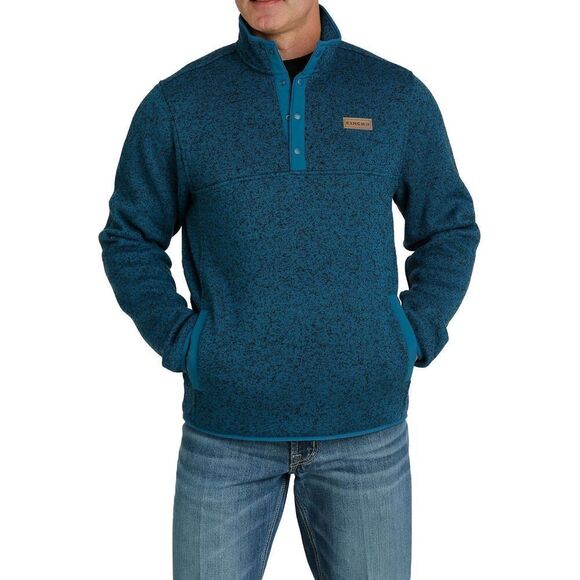✨Cinch Pullover Men's Fleece Teal Sz XL Sweater✨ - Picture 1 of 9